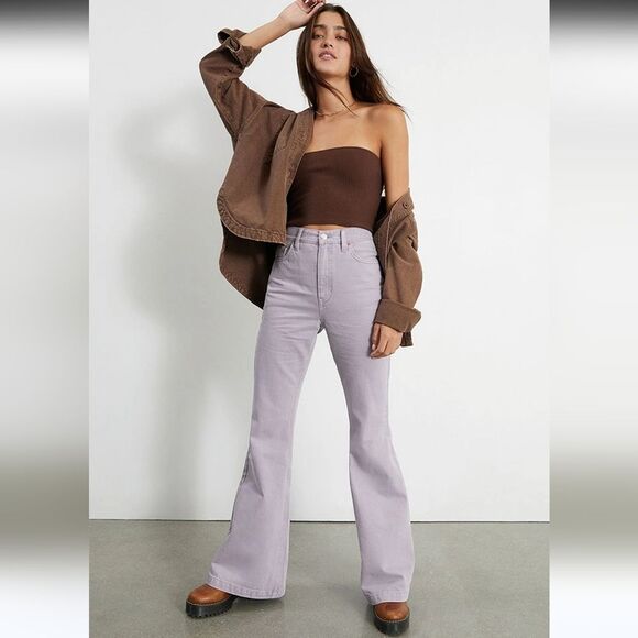 PacSun Eco Purple High Waisted Flare Jeans Color: LAVENDER Size 29 - Picture 15 of 15